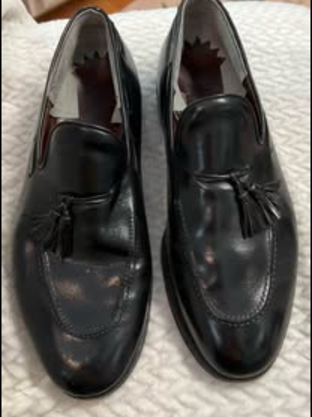 Allen Edmonds Saratoga 8703 Black Leather Tassel Loafers — Men’s 9C- really nice